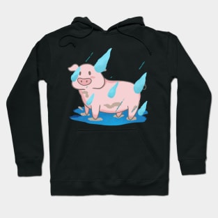 Pig dancing in the rain Hoodie